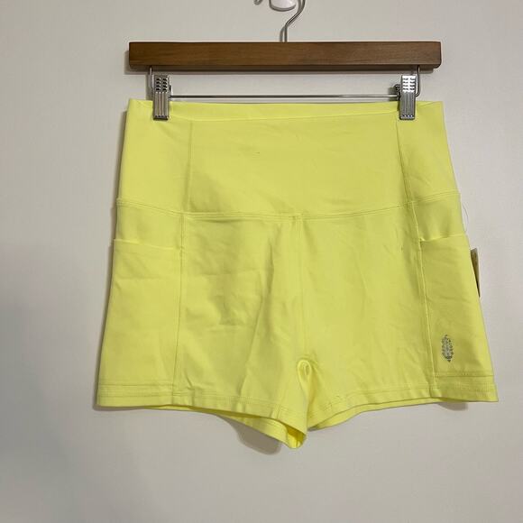 NWT Free People Movement Never Better Shorts in Sour Citrus - Picture 2 of 4